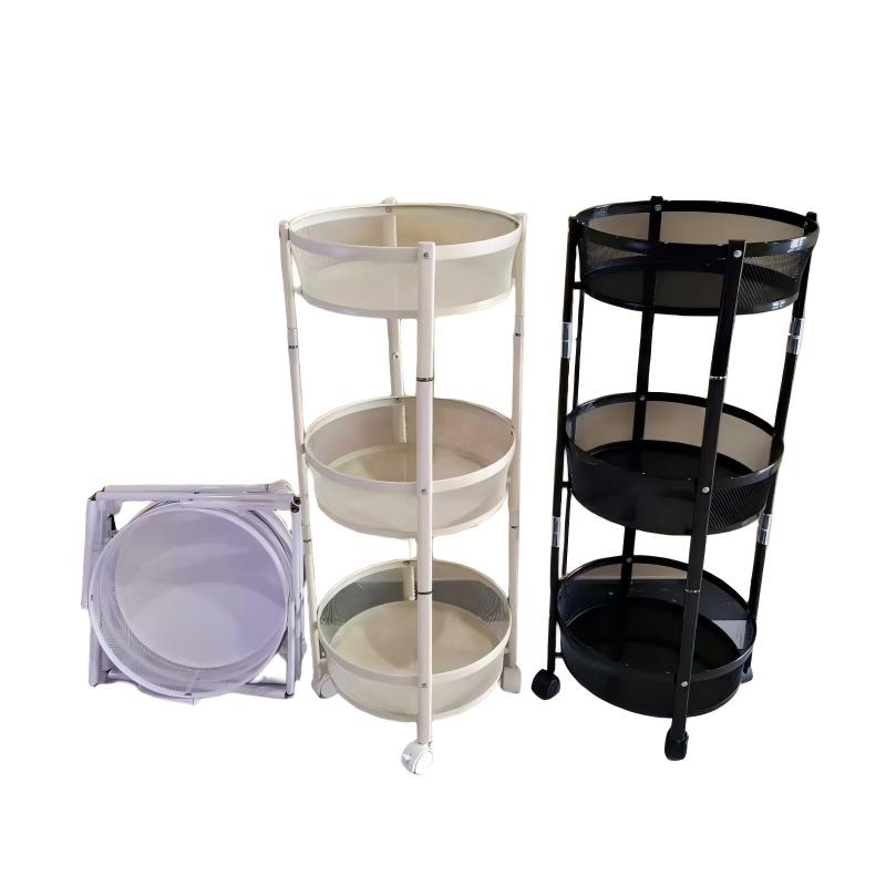 Multi-Functional Storage Trolley for Office Kitchen Movable Storage Organizer with Wheels