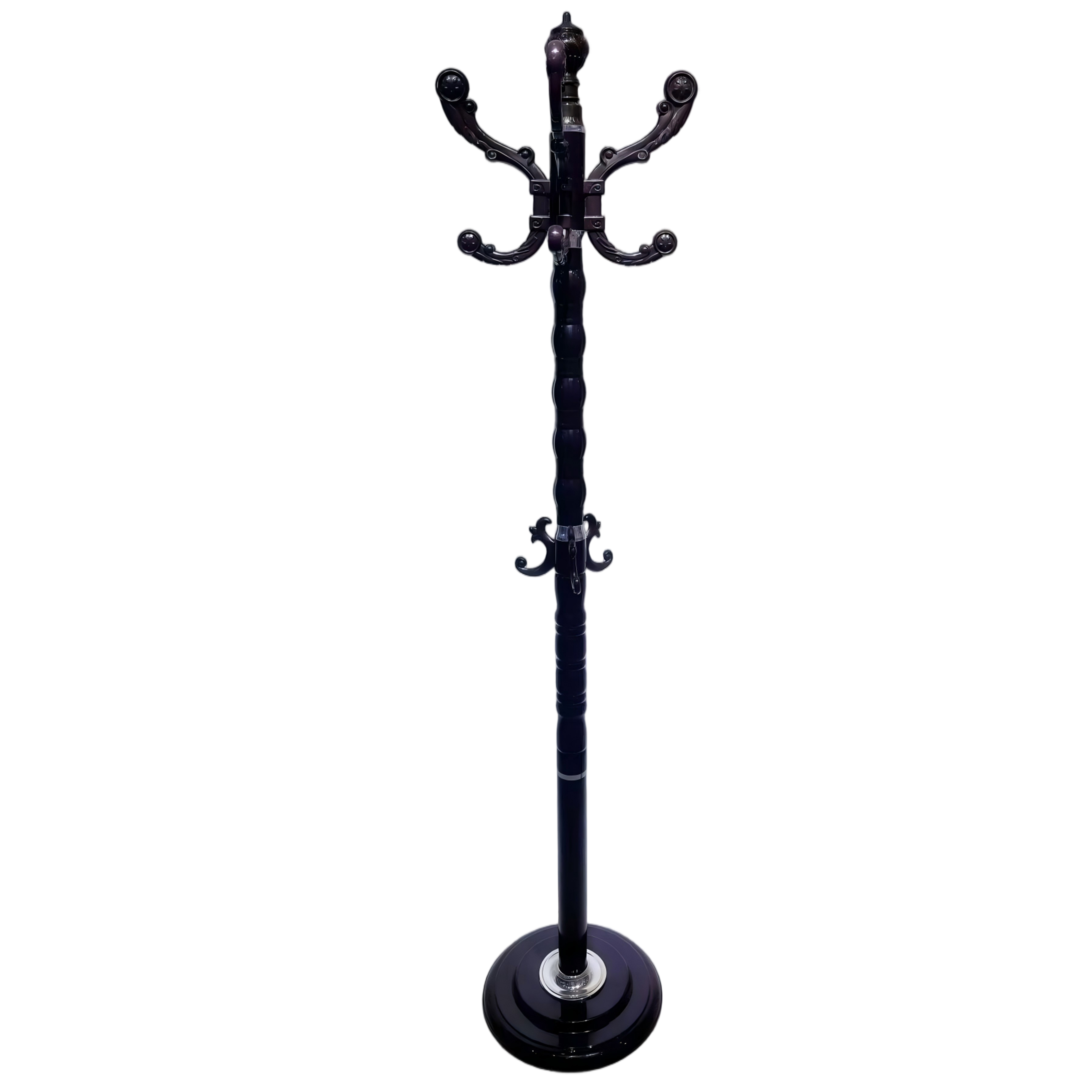 Wooden Coat Rack Freestanding Heavy Duty Coat Rack for Hanging Clothes Bags Hats in Living Room Bedroom