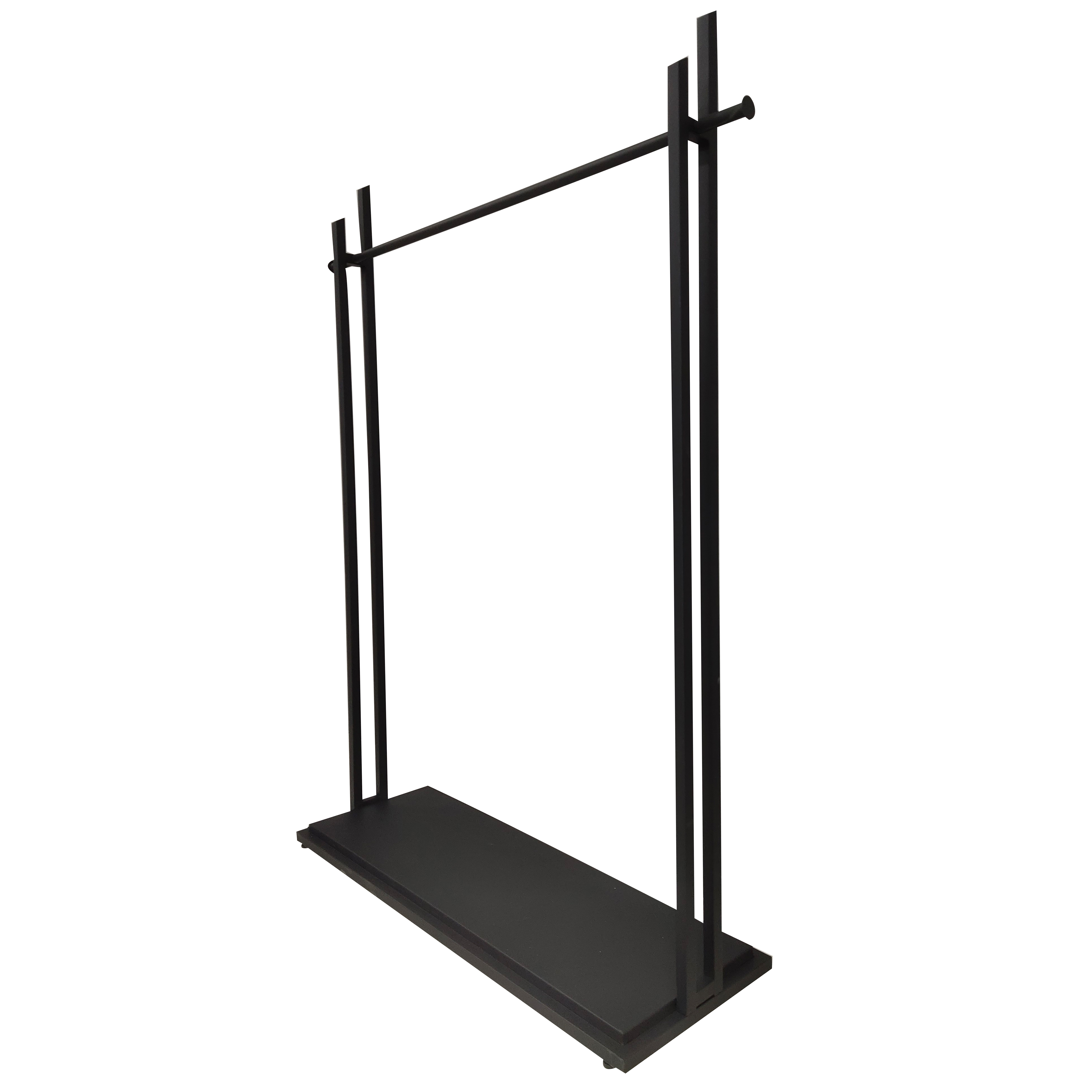 Freestanding Coat Rack Metal Clothes Rack with Storage Shelf