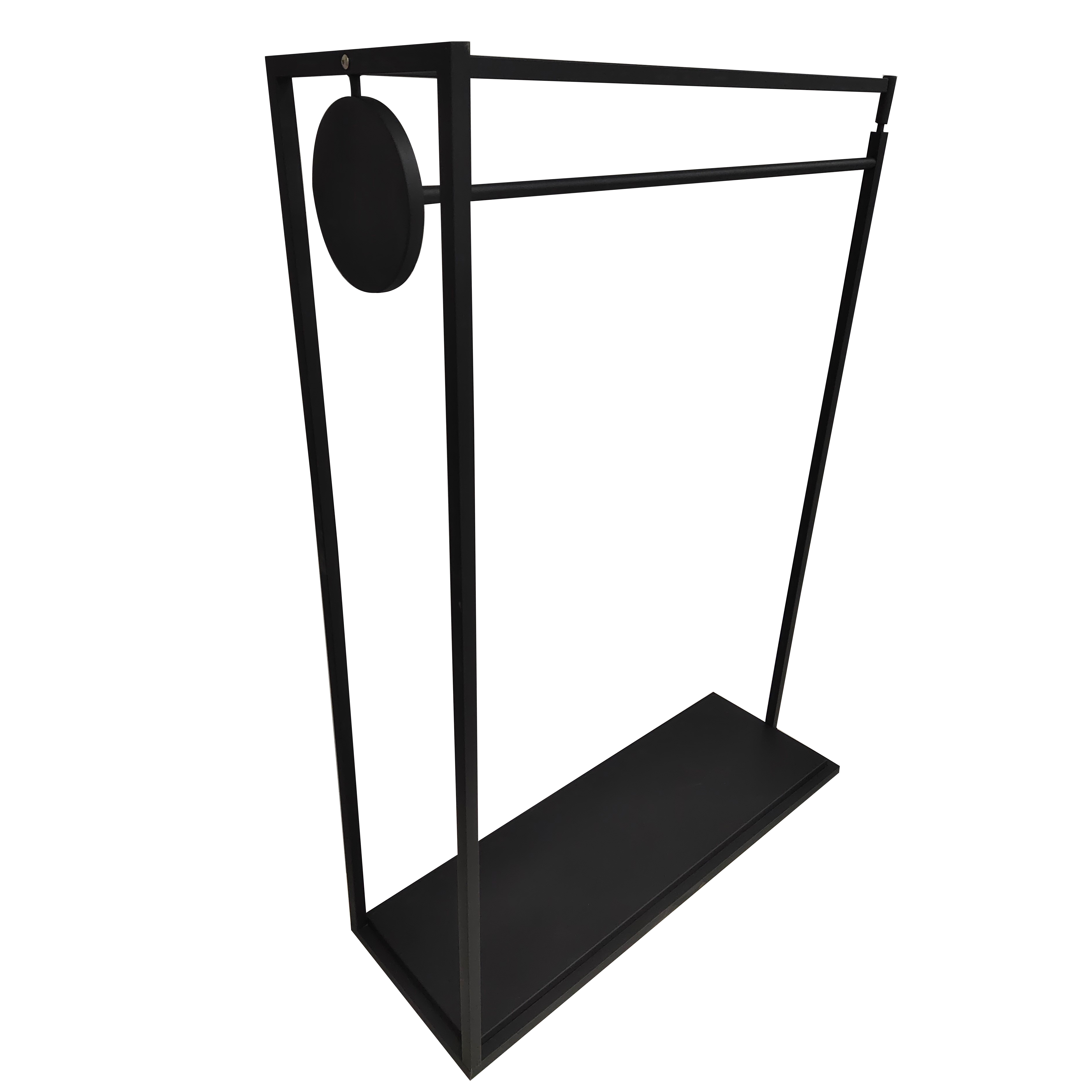 Modern Industrial Clothes Rack for hanging Clothes with Bottom Shelves