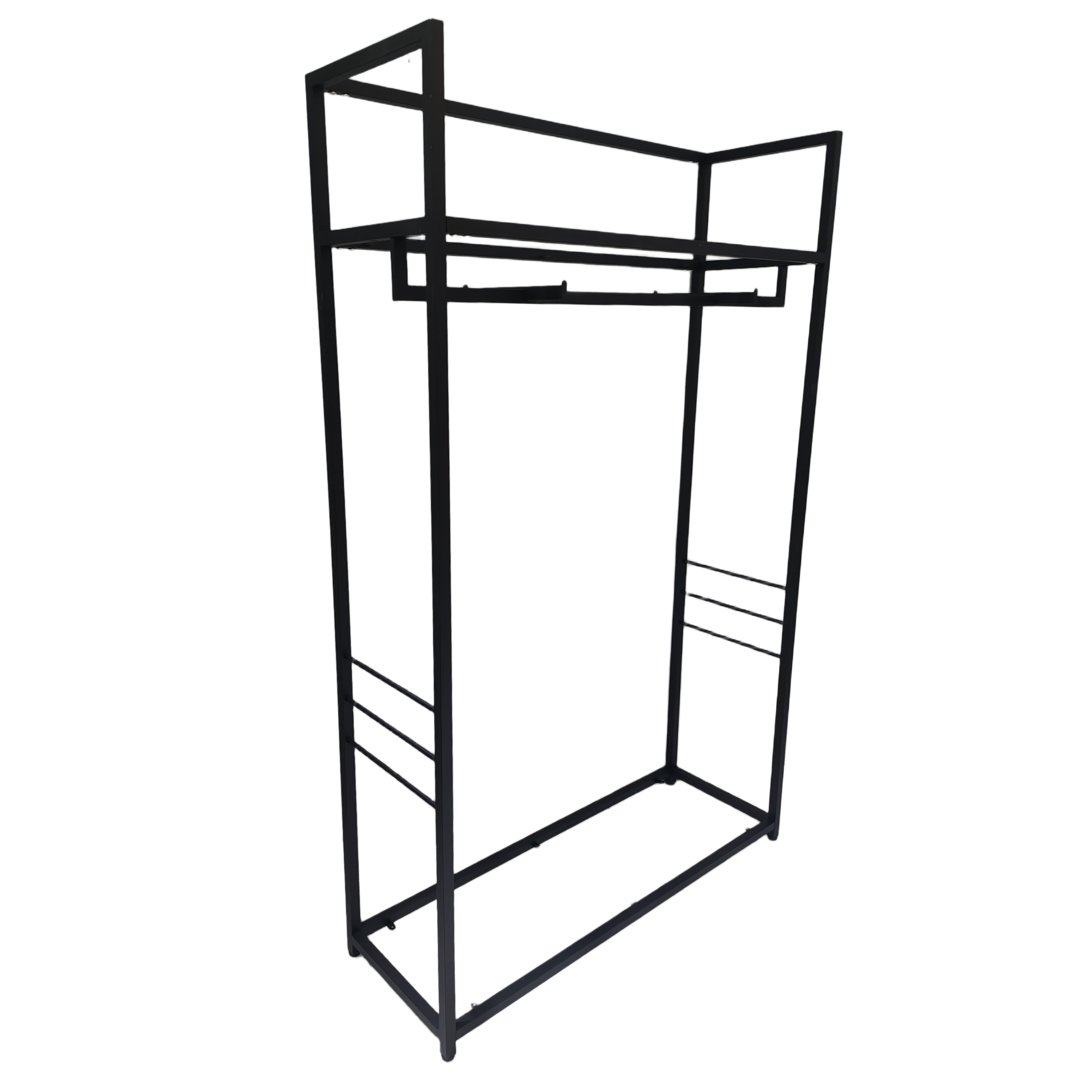 Heavy Duty Clothing Garment Rack with Hanging Rod for Retail Shop