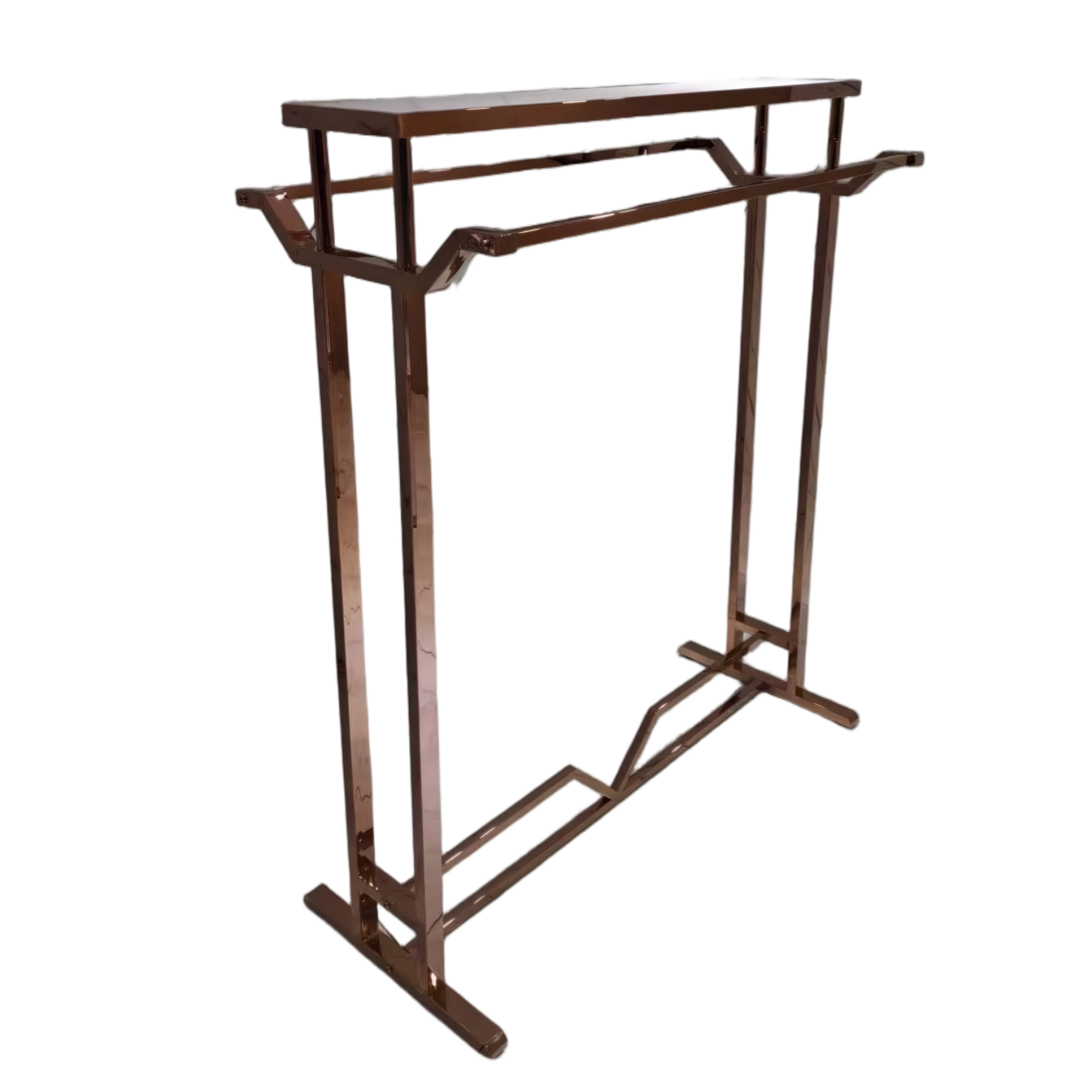 Adjustable Metal Floor Standing Clothes Organizer Display Rack