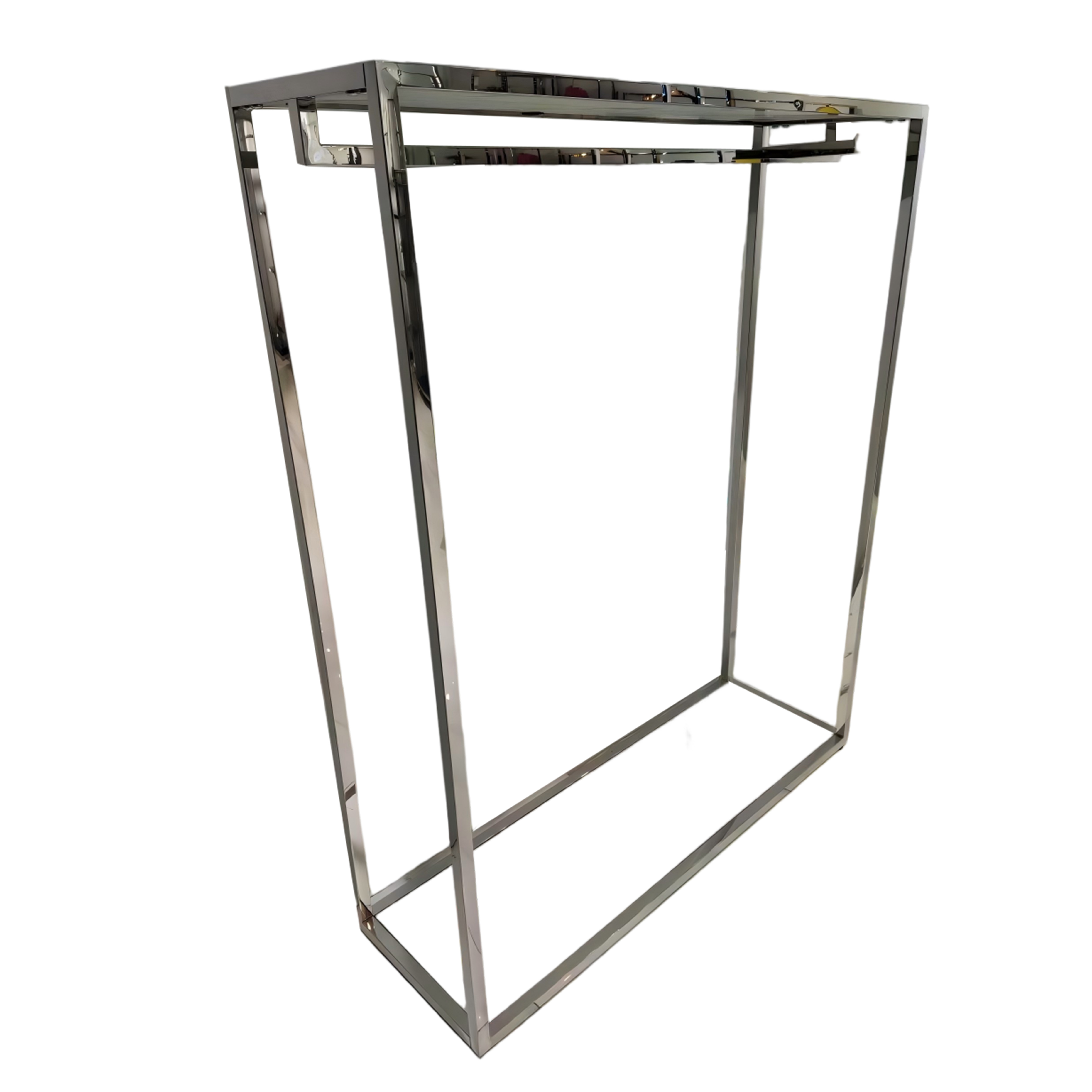 Adjustable Silver Floor Standing Display Rack for Boutique Shop Home
