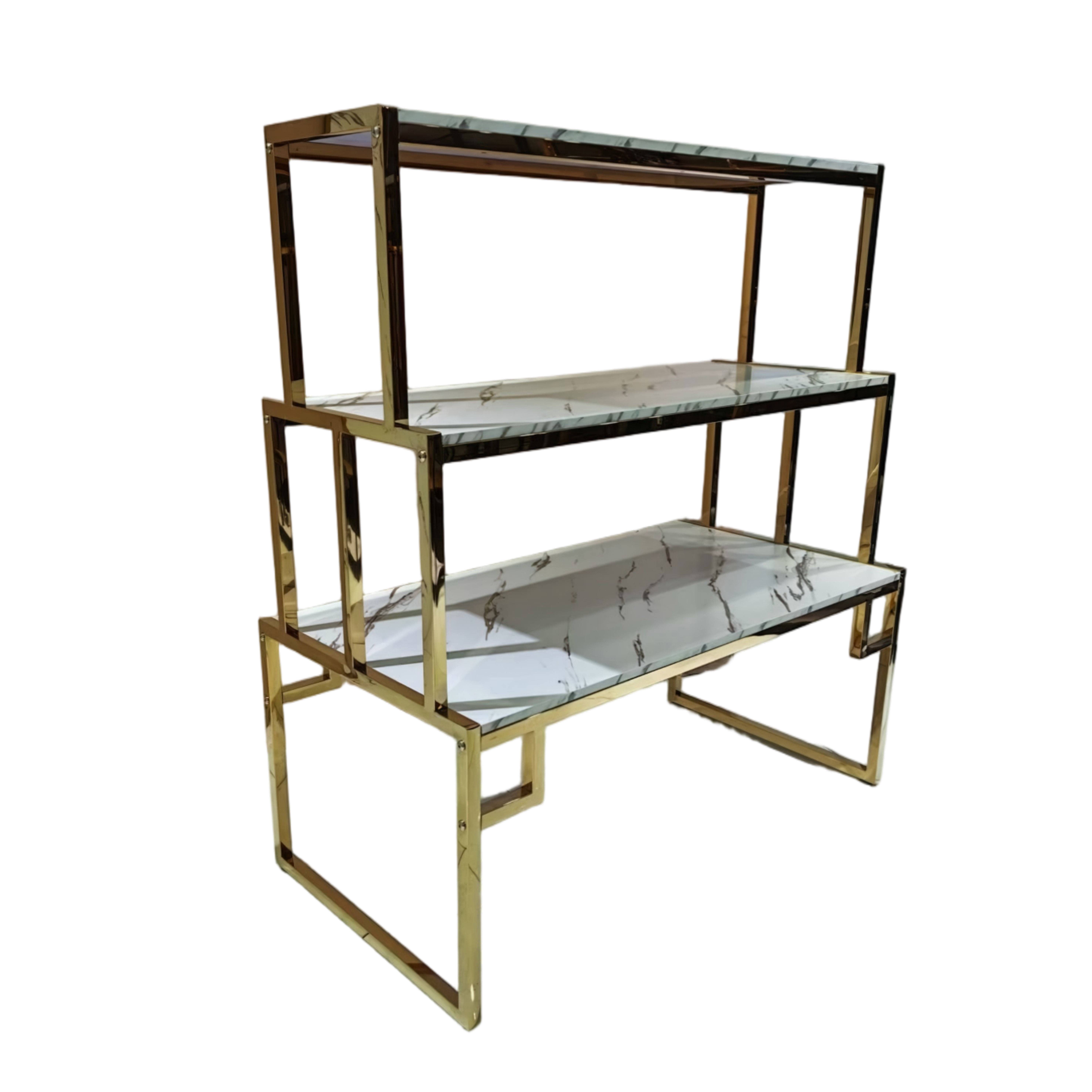 Metal Clothes Display Shelf 3 Layers Clothes Organizer Rack for Shop