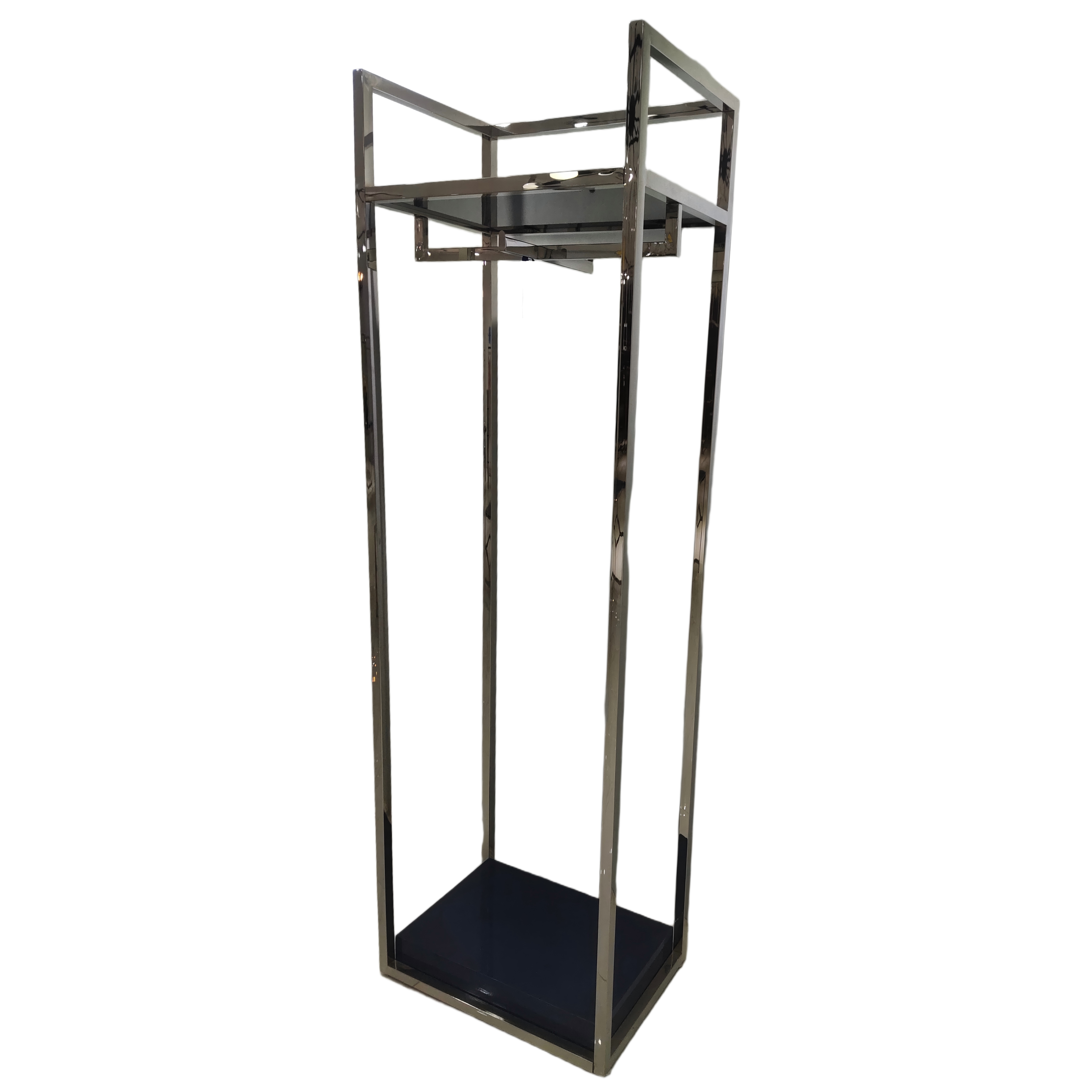 Metal Garment Display Coat Freestanding Clothes Hanger Stand with Base