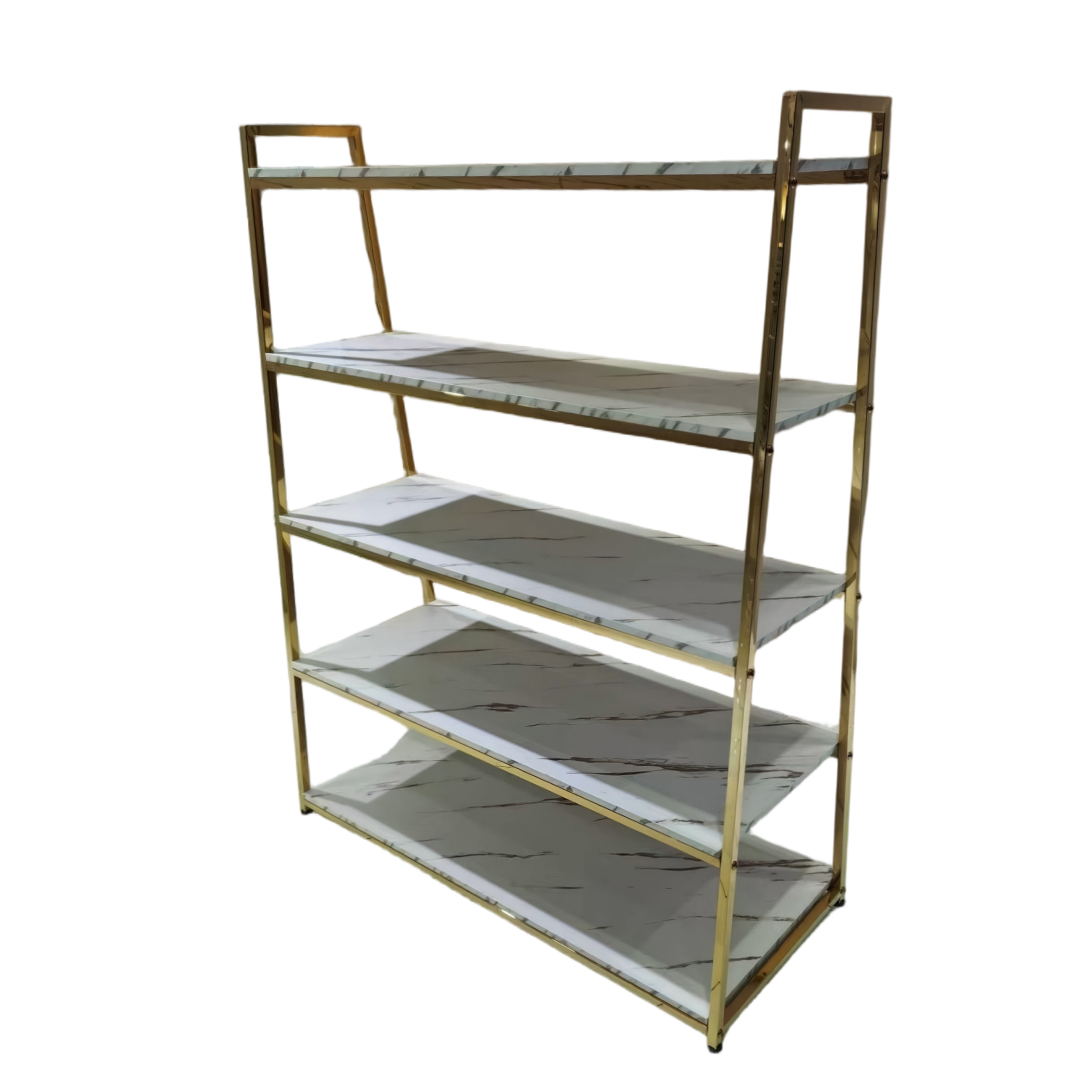 5-Layers Metal Clothes Display Shelf Coat Skirt Shoes Handbag Organizer Rack for Shop