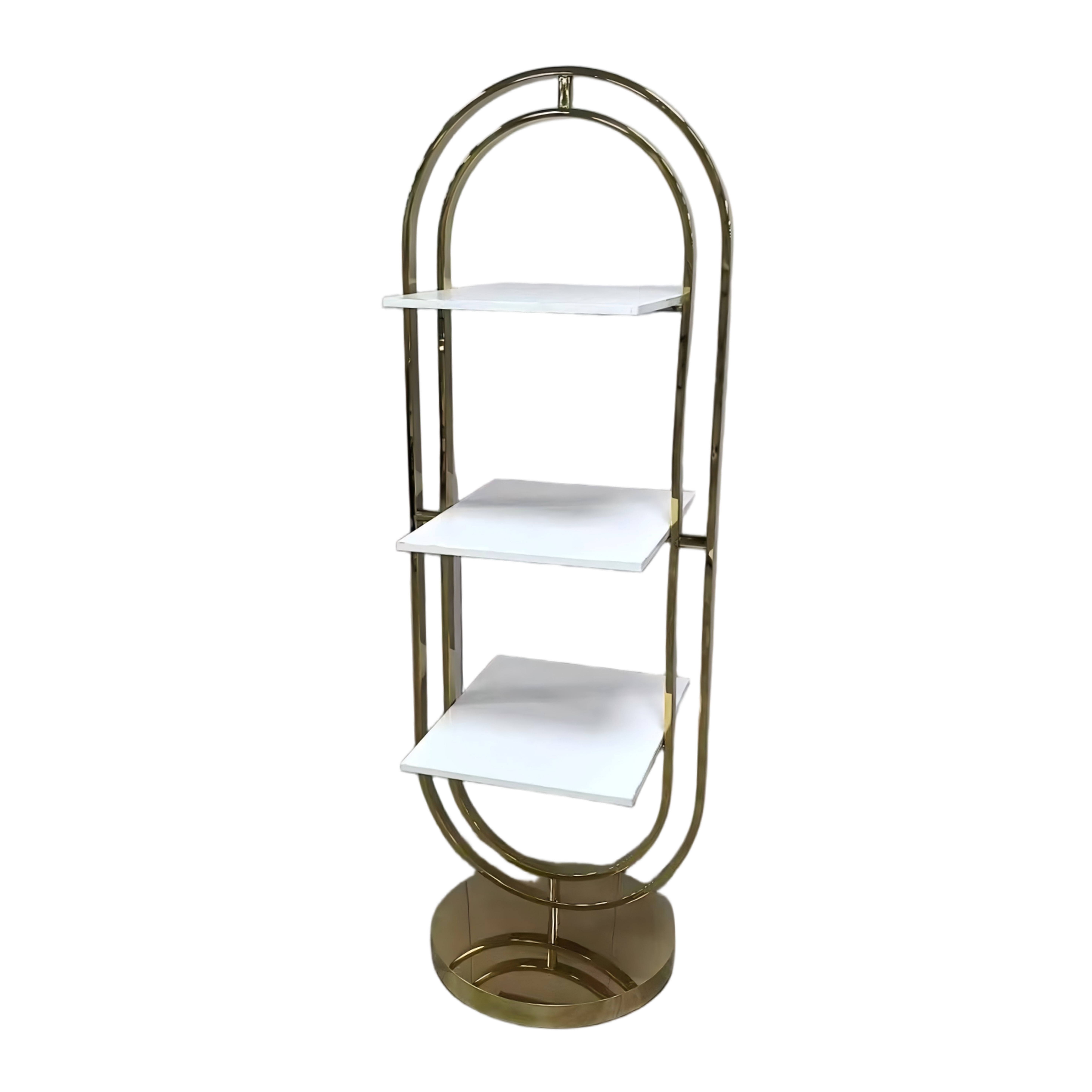 Metal Clothes Display Shelf 3-Layers Clothes Organizer Rack for Shop