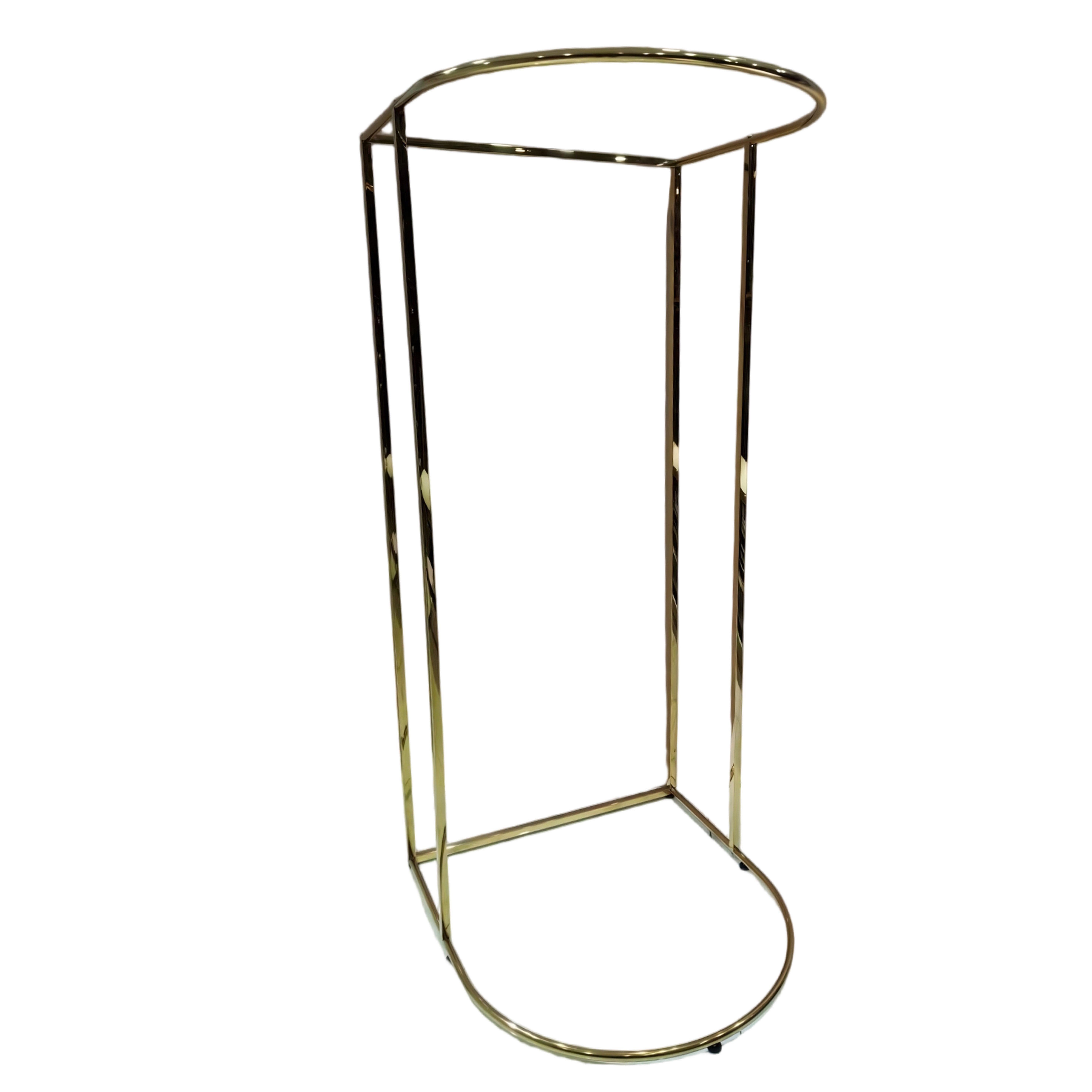 Adjustable Golden Floor Standing Display Rack for Boutique Shop Home
