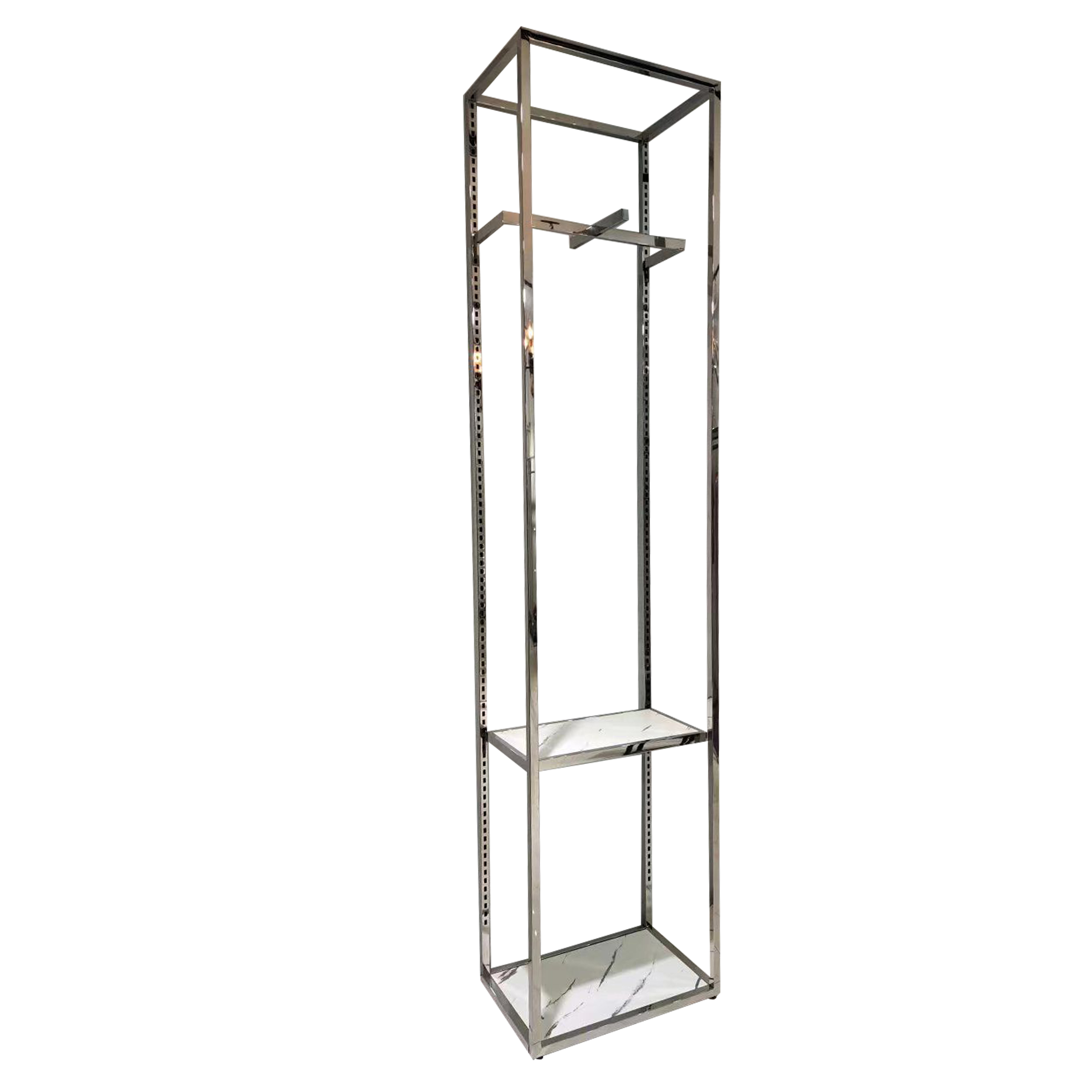 Metal Coat Freestanding Clothes Hanger Stand with Base